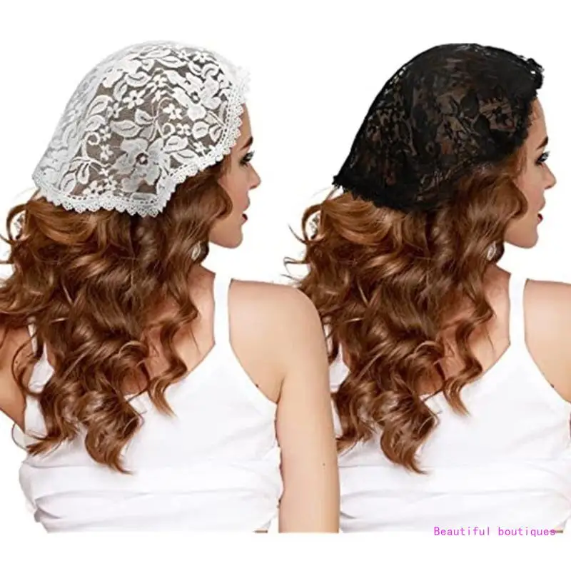 

Ethnic Lace Scarf Headband for Girls Hair Scarf Bandannas Headpiece Turban Hairband Women Photo Headscarf Head DropShip