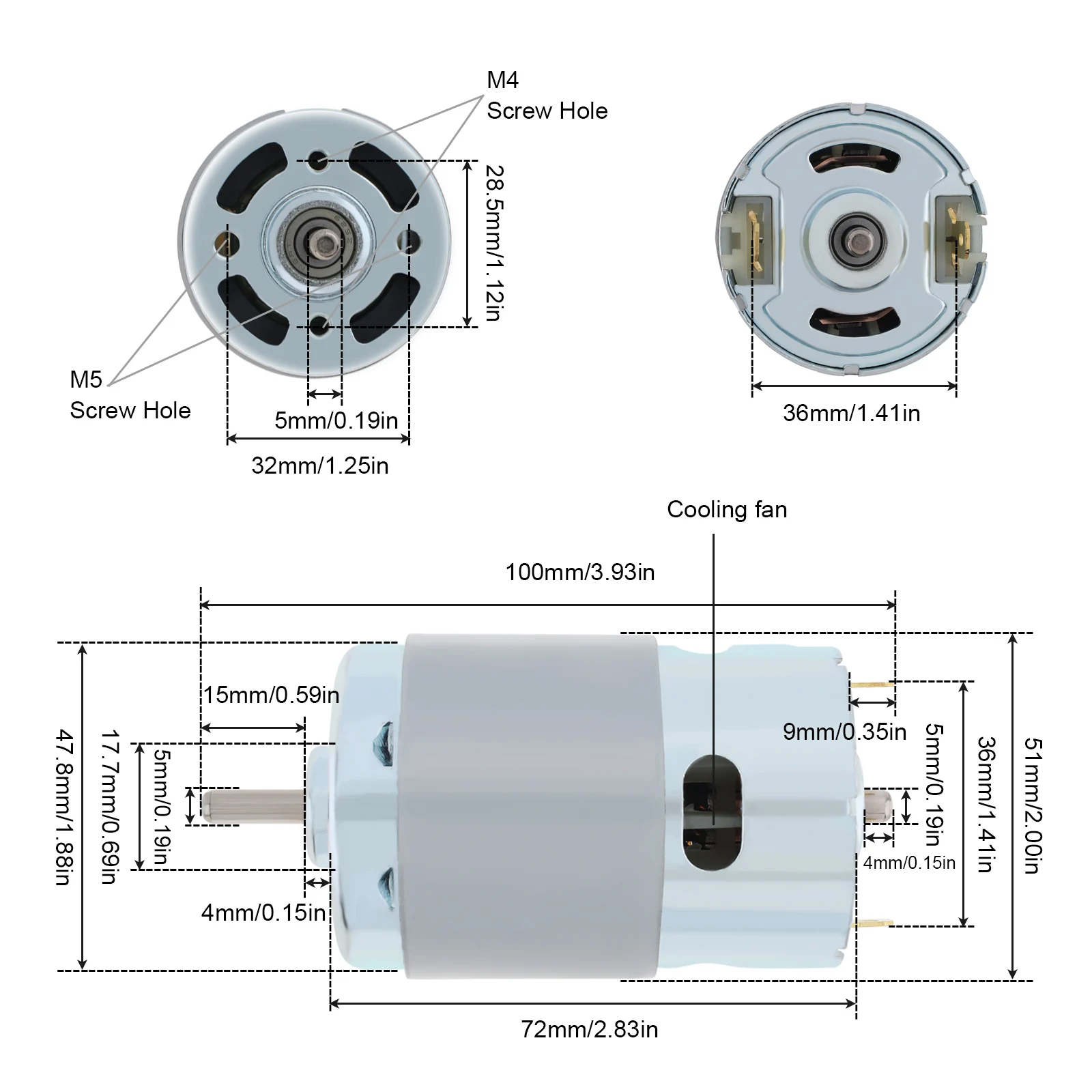 High Torque ajustável Gear Motor, rolamento de