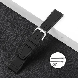 Premium Silicone Watch Strap - Quick Release Rubber Sport Band 20mm 21mm 22mm - 21mm (Black)