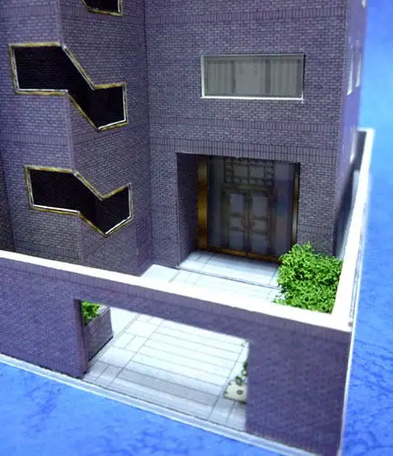 1:150 N-Scale Japanese Building Diorama scene 3D Paper Model DIY Handmade Ornaments high-rise apartment building