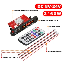 Compact Bluetooth MP3 Decoder with FM Radio and USB/TF Support (120W)