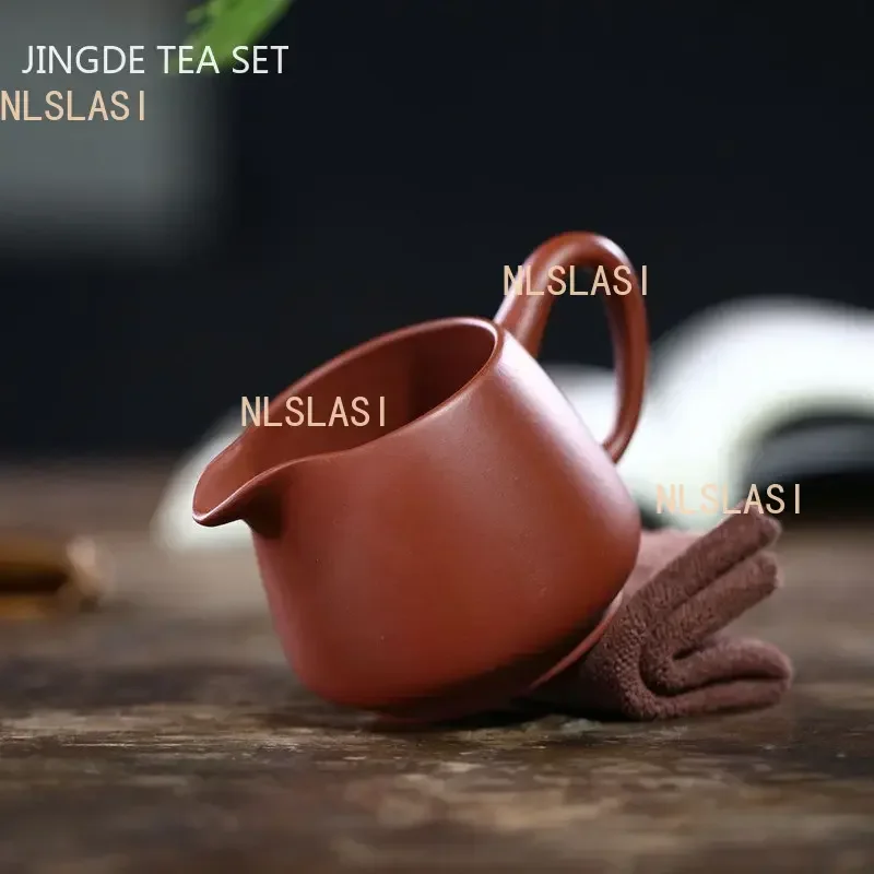 180ml Yixing Handmade Purple Clay Fair Cup Raw Ore Dahongpao Tea Separator Chinese Tea Set Accessories Household Zisha Tea Cup
