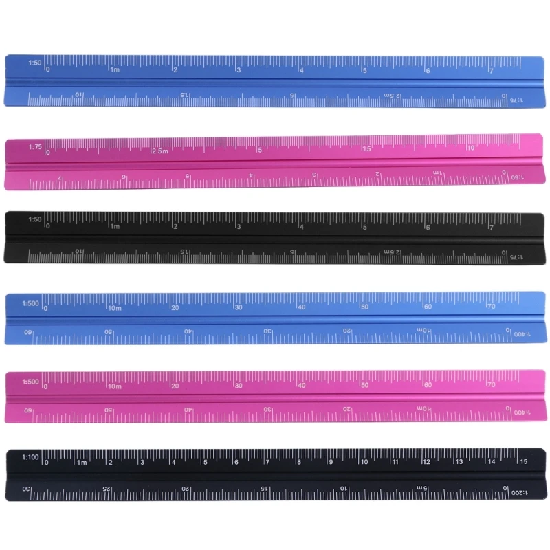

Scale Ruler for Architects Triangular Building Ruler Drafting Ruler Dropship