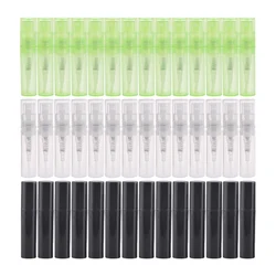 200Pcs 2ml Mini Spray Bottle Plastic Cosmetic Packing Atomizer Liquid Container Portable Travel Perfume Refillable Sample Bottle