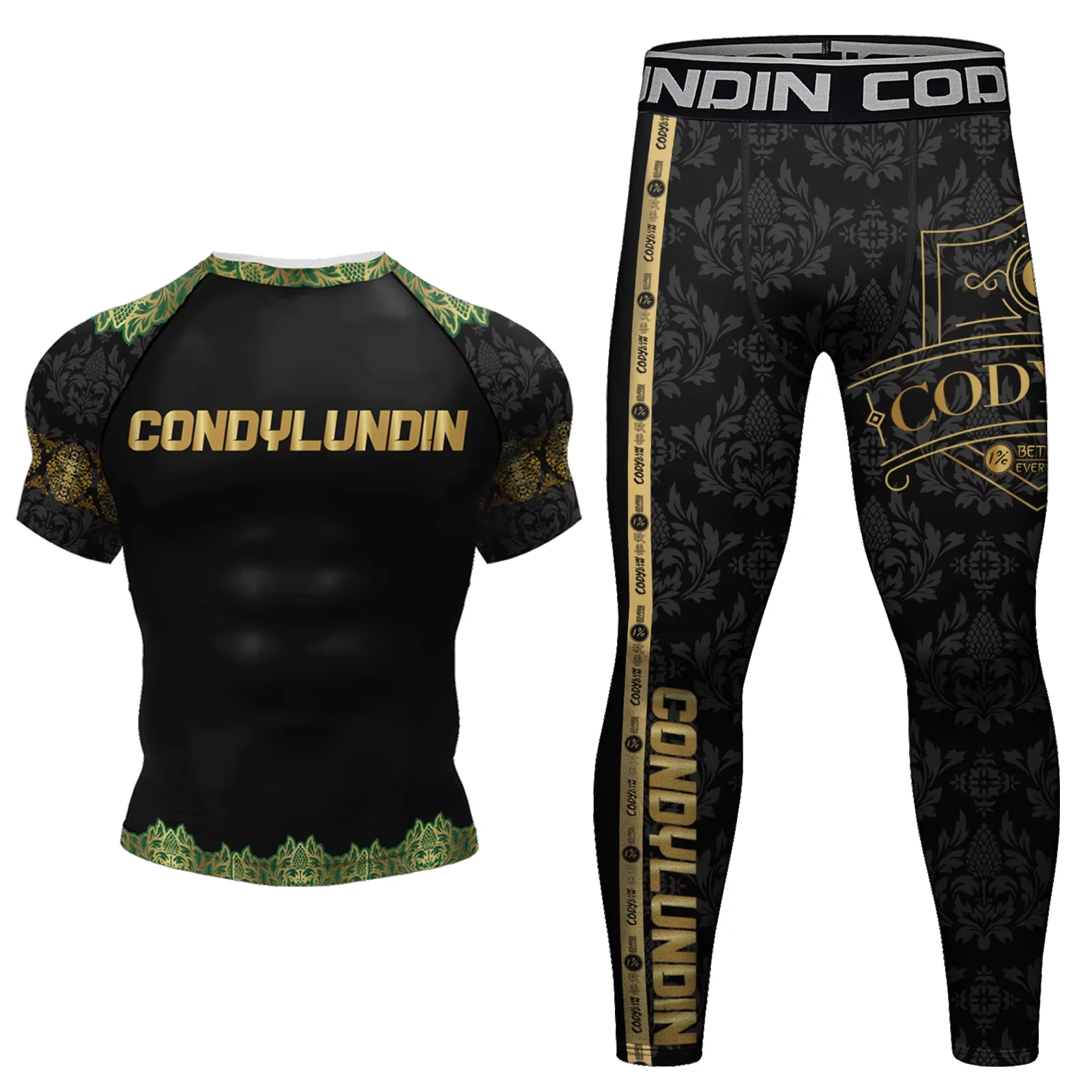 Sport Boxing Sets Men 3d Print Bjj Rashguard Mma Compression Shirt +Pant Muay Thai Shorts Rash Guard Grappling Sportswear Suit