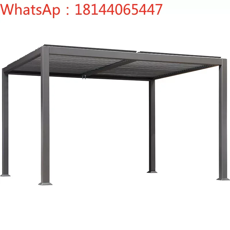 

Customized courtyard pavilion, outdoor villa, aluminum alloy sunshade, modern simple rural garden, outdoor terrace pavilion