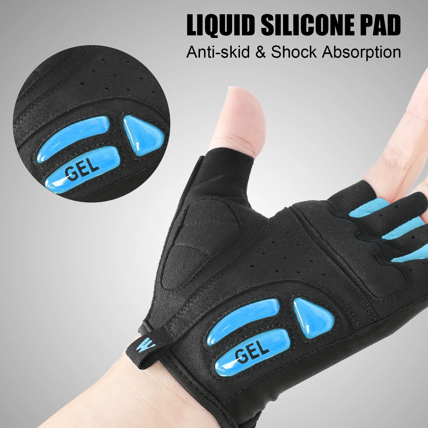 WEST BIKING Cycling Half Finger Gloves Gel Shockproof Bike Gloves Half Finger Men Women Outdoor Sports Non-slip Bicycle Gloves 5