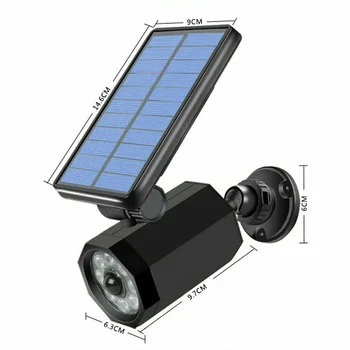 Solar Motion Sensor Light Outdoor Spotlight Solar 25 Feet With 8  LED bulbs for Patio, Deck, Yard, Garden, Garage, Bin Area 2