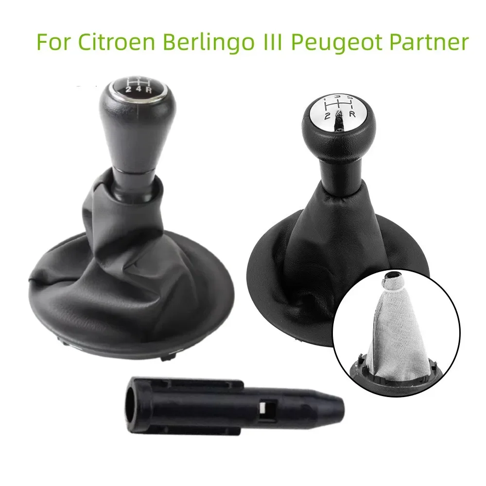 5 Speed Gear Shift Knob For Citroen Berlingo Ⅲ Ⅱ MK3 for Peugeot Partner 2008-2015