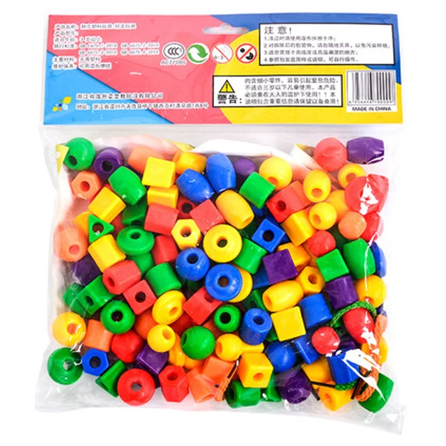 500g Bag Threading Toys For Toddler Montessori Educational Juguetes Para Niñas Manualidades Niños 3 4 5 6 Años игрушки для детей 6