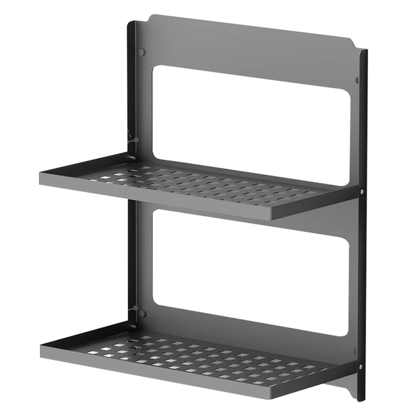 2-Tier Table Storage Rack Wall Mounted Storage Shelf Wall Shelve for Laundry Room Bathroom