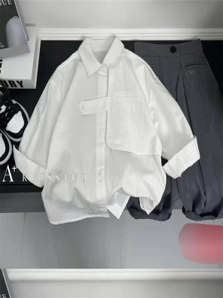 Boys Baby's Kids Blouse Coat Jacket Outwear Cotton Classic Spring Autumn High Quality Teenagers Overcoat Children's Clothin