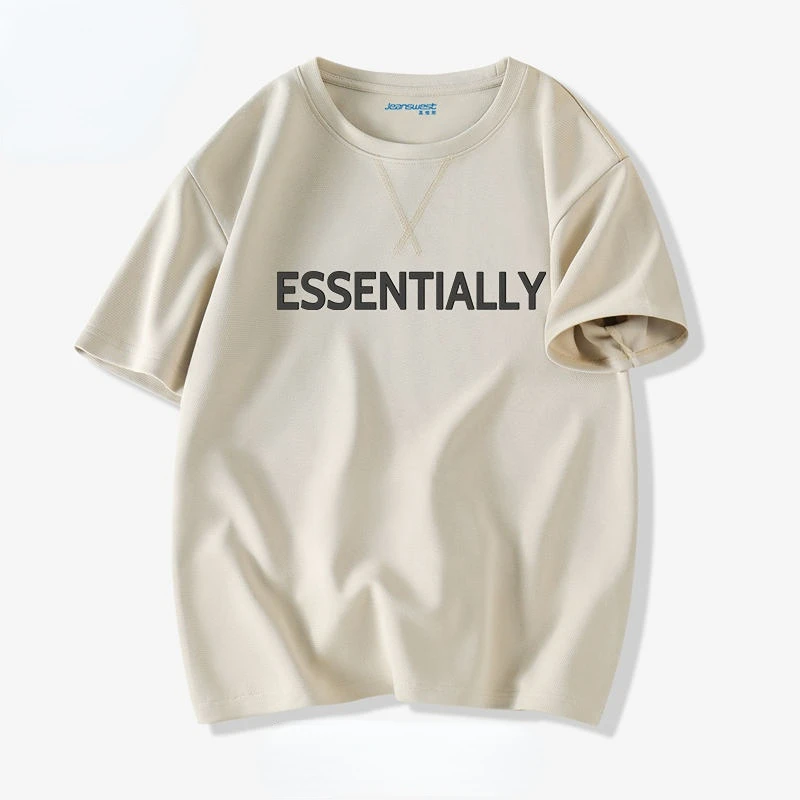 T-Shirt In Cotone Da Uomo Summer Letter Print Street Dress Fashion Brand Top Vintage Plus Size T-Shirt Da Donna Abbigliamento Uomo Bianco Sporco