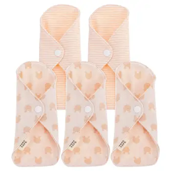 Assorbenti mestruali in cotone da 5 pezzi Assorbenti lavabili riutilizzabili Fodere per slip super assorbenti Igiene femminile Assistenza sanitaria 1
