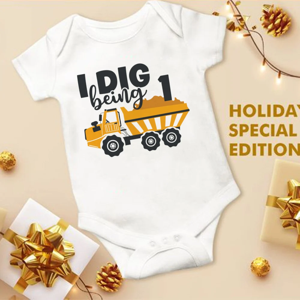 My 1st Birthday Newborn Romper Summer Infant Body Toddler Short Prince Sleeve Jumpsuit Baby Boys Birthday Party Outfit Clothes 4