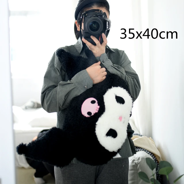 Big Size Kuromi Throw Pillow Back Cushion Kawaii Stuffed Anime Japanese Style Furry Melody Plush Toy Home Decor Gift Girl Child