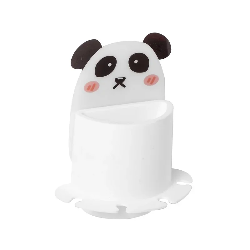 Cartoon Animal Toothbrush Holder for Bathroom, Non-Marking Sticking Toothbrush Holder, Wall Mounted Shelf