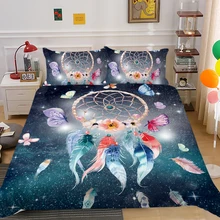 

European Pattern Hot Sale Soft Bedding Set 3d Digital dreamcatcher Printing 2/3pcs high quality Duvet Cover Set ES/DE/EU/US Size