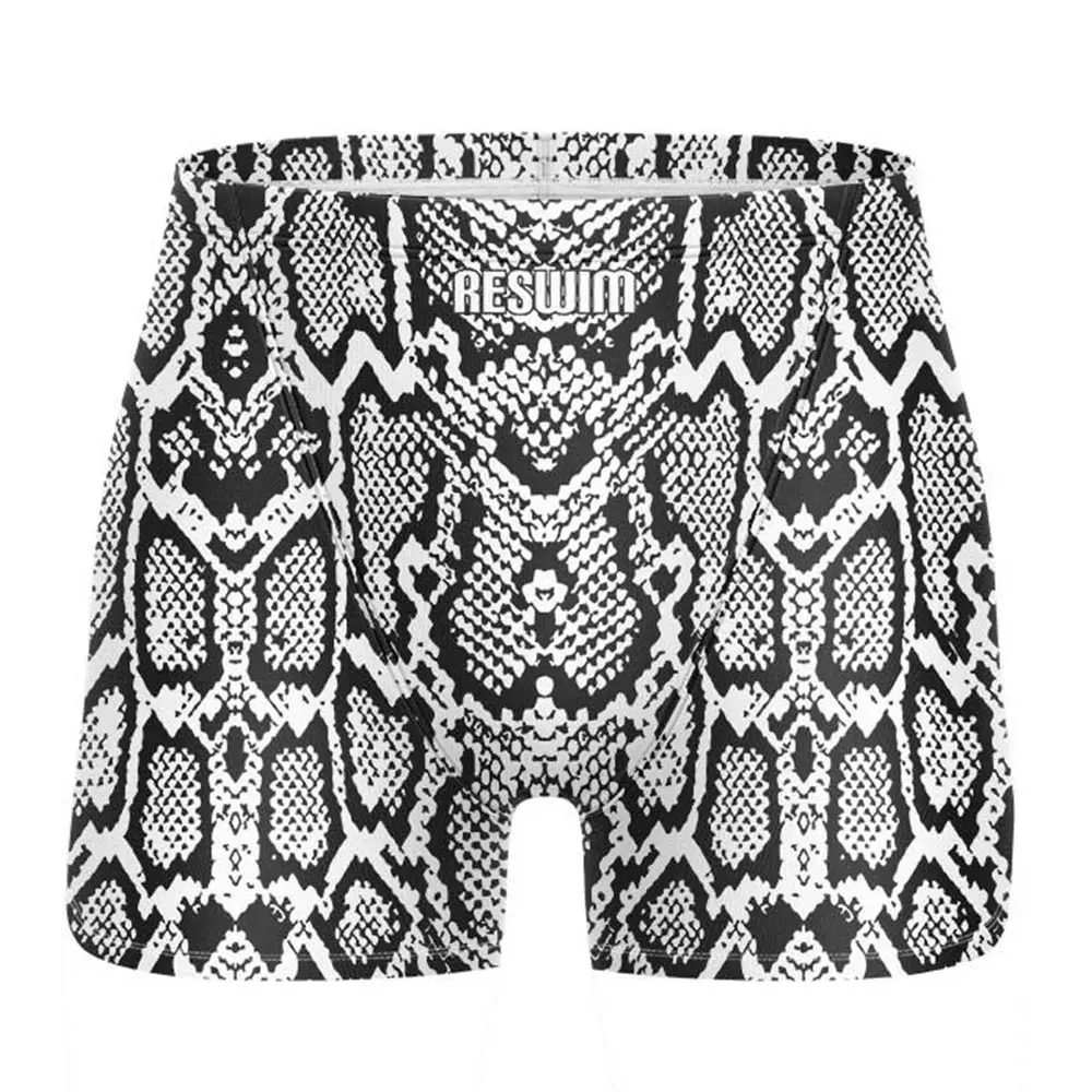 Men's Pro Swim Jammer Athletic Practice Knee-Length Swimsuit Shorts Beach Tights Swimwear Quick Dry Sufing Swimming Trunks