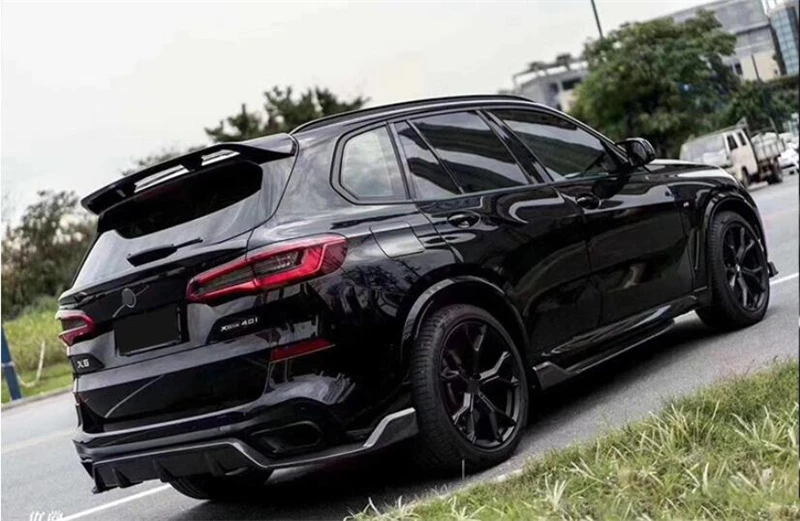 GLÄNZEND SCHWARZ BMW X5 G05 AERO BODY KIT VORNELIPPE + HINTEN DIFFUSOR + ROCKE