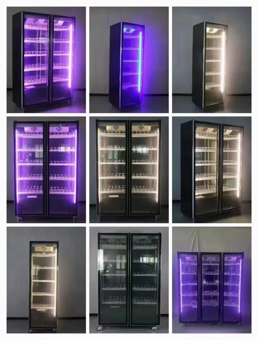 Luxury Double Door Wine and Beverage RefrigeratoWine and Beverage Refrigerator Three Door Upright Refrigerator