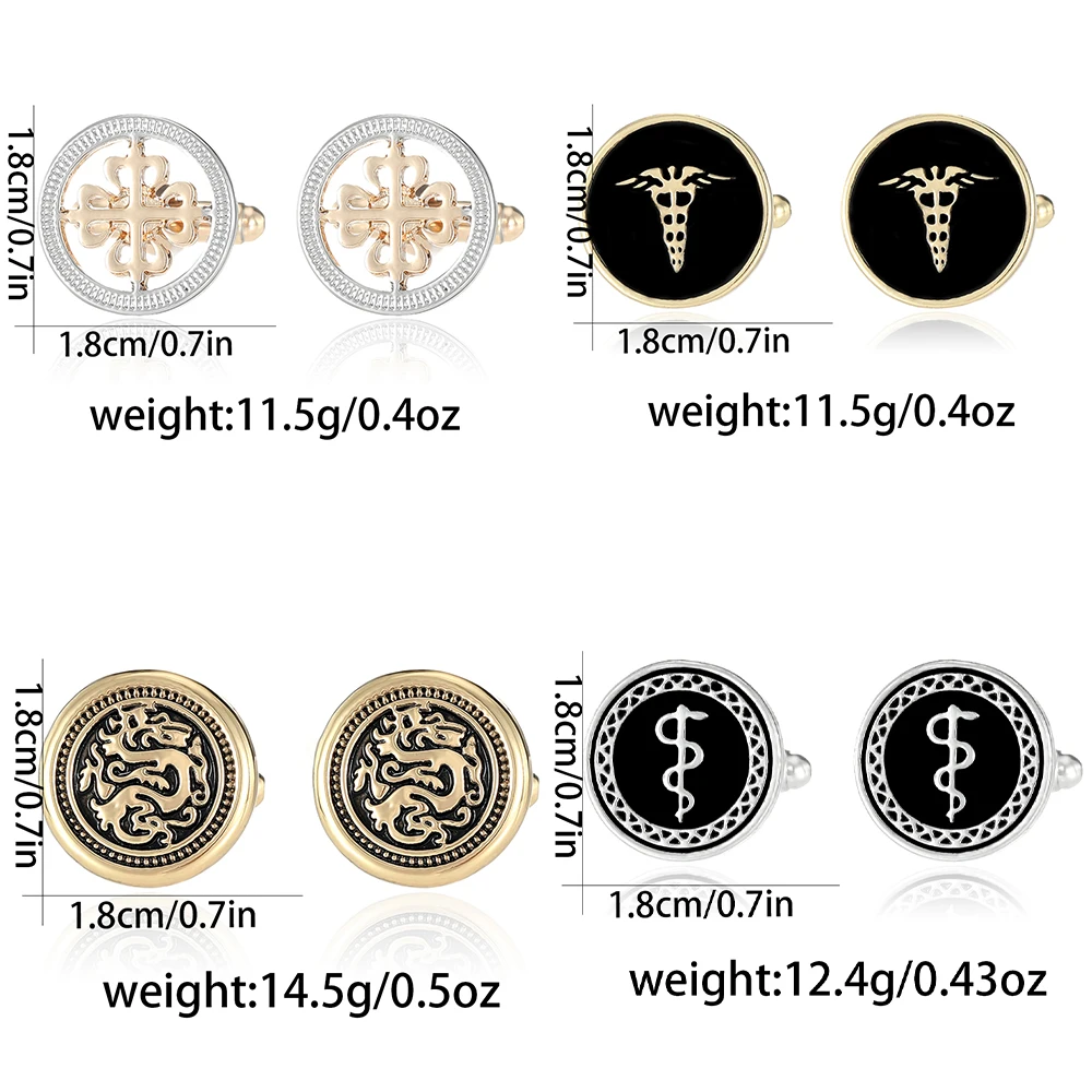 Vintage Round Cufflinks Main View