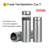 Funjia Pure Titanium Temperature Display Tea Separation Cup 520ML Capacity Portable Double-layer Thermos Cup 44℃ 6 Hours 1