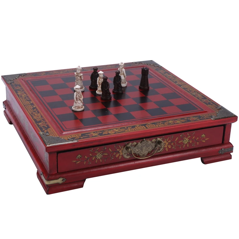 Jeu échecs Chinois Vintage Jeu D'échecs Chinois Ancien En Terre Cuite