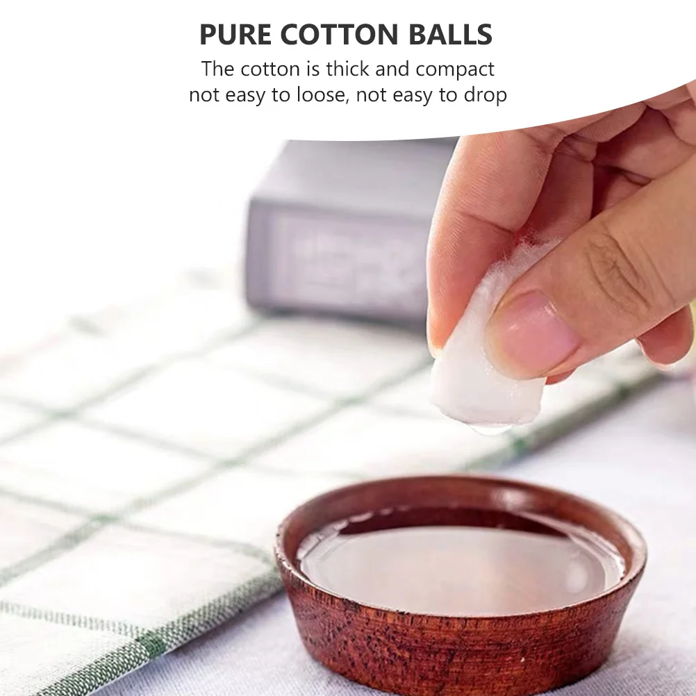1000 Pcs Absorbent Cotton Balls Laboratory Supplies Sterilized Alcohol Household 2