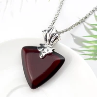 Fashion Fate Stay Night Necklace for Women Tohsaka Rin Hearts Pendant Necklaces Woman Trend Neck Silver Color Couples Gifts 4