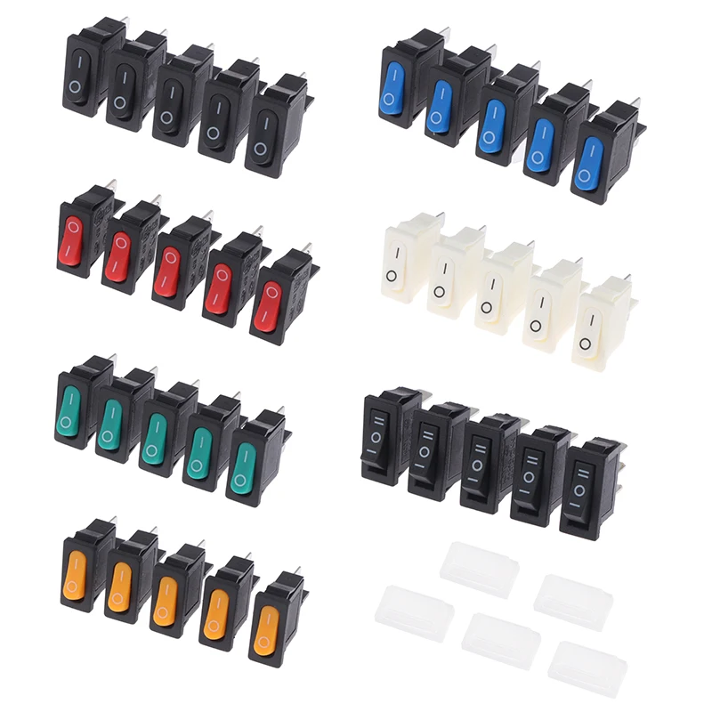 5pcs KCD1-110 9.5x2mm Rocker Switch ON/OFF 2 Pin Instrument Power Toggle Switch Circuit Waterproof rocker switch