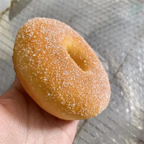 4.1inch Large Baked Doughnuts Recipe Soft Deliciously Pearlescent Cinnamon Sugar Coating Handmade Snack Original Brunch Donut - Image 5