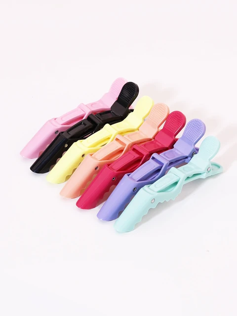 6 pinces à cheveux en forme de crocodile – Design en forme de griffe, pinces de salon pour coiffure et maquillage, accessoires pour perruques en cheveux naturels 1