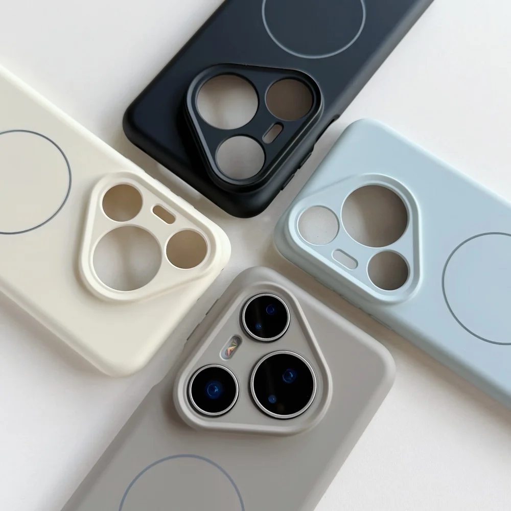 Luxury Liquid Silicone Soft Magnetic Phone Case Cover
