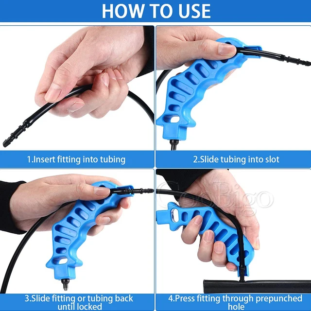 1Db 4 Mm -Es Tömlő Lyukú Lyukasztó Kerti Csepegtető Öntözőcsövek Nyitott Szerszám Mikrofúvóka Vízcsatlakozók Csőszerelvények - Image 4