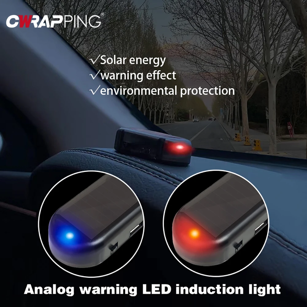 Car Interior Ambient Light Ambient Light Car Strobe Signal System Security Light Car Alarm with Flashing LED Light Fake Anti-Theft Signal Lamp for Auto Accessories