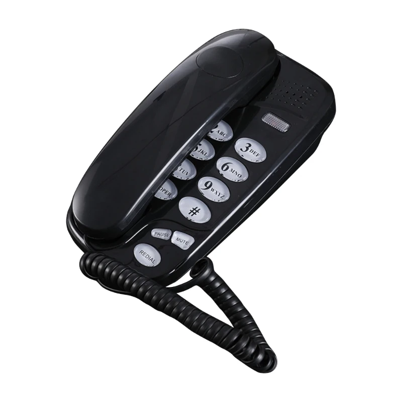 Wired Phone Phone Handset Multifunctional Wall Phone Desktop Telephone with Re-Dial Functions