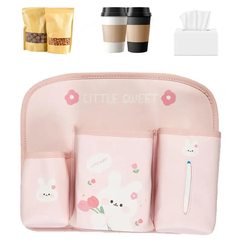 

Органайзеры на заднее сиденье и хранилище, водонепроницаемый Органайзер из искусственной кожи на заднее сиденье, вместительный водонепроницаемый Органайзер из искусственной кожи с мультяшным рисунком