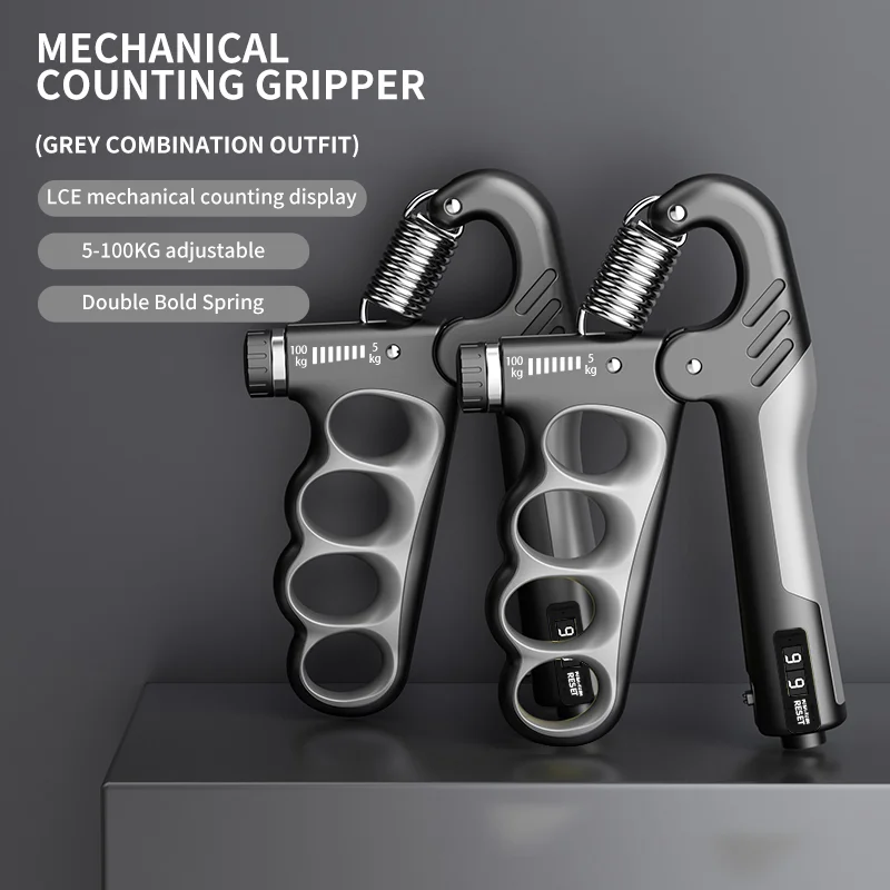 Adjustable 5-100KG electronic mechanical counting gym hand gripper men and women muscle training fitness exercise hand grip
