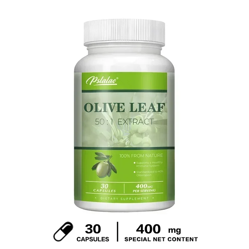 Olive Leaf Extracts Capsules - 40% Oleuropein - Antioxidant, Blood Circulation, Supports Cardiovascular and Immune Health