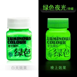 Luminescent Acrylic Paint - Vibrant Multi - Color Set for DIY Crafts and Fabrics (Green)