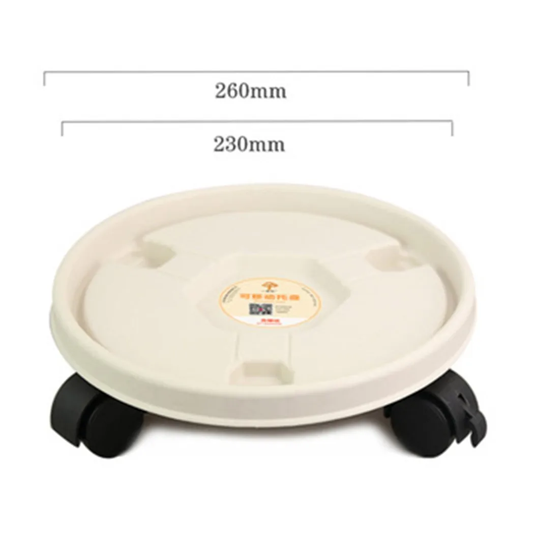 

Durable Flowerpot Base Tray Plastic Removable Roller Plate Support Universal With Wheels Plant Care Yard Cottom