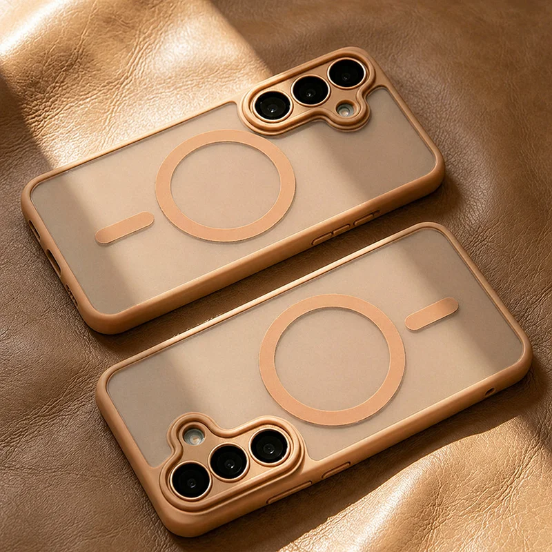 Luxurious Magsafe Magnetic Phone Case with Lens Protection Cover