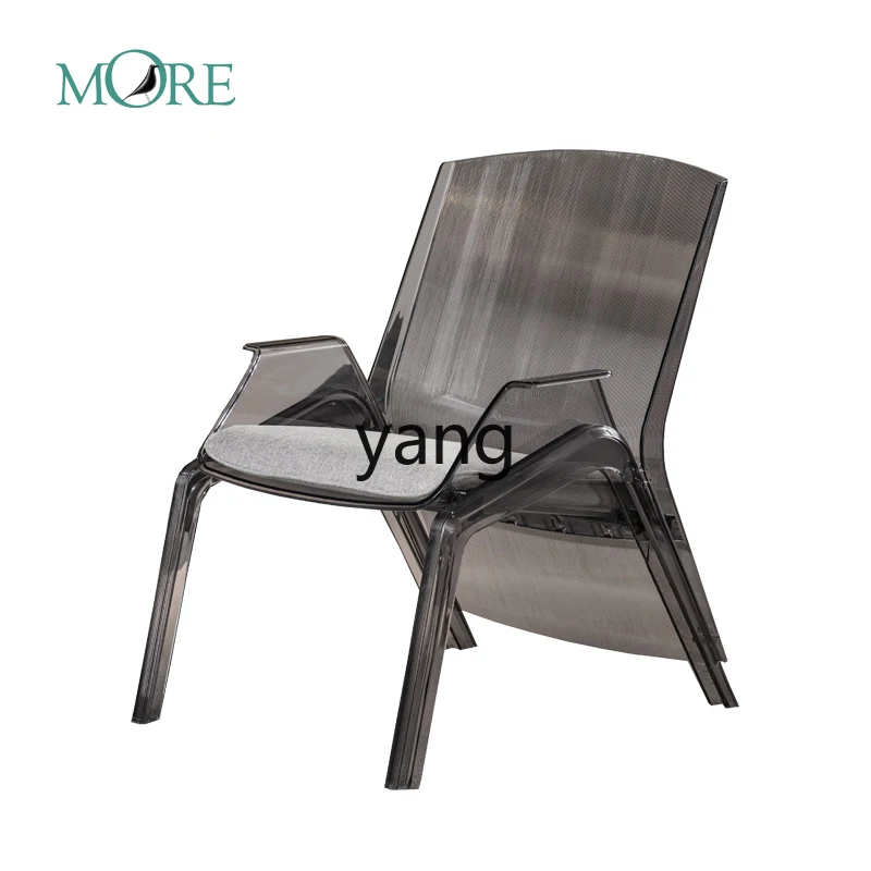 

LMM Nordic Transparent Single-Seat Sofa Chair Internet Celebrity Light Luxury Living Room Bedroom Leisure Chair
