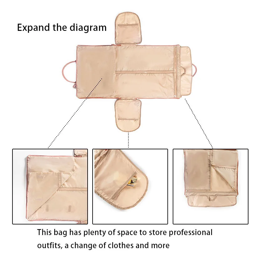 New Design Leather 2 in 1 Convertible Folding Shoes Compartment Luggage Duffle Garment Duffel Bag 5