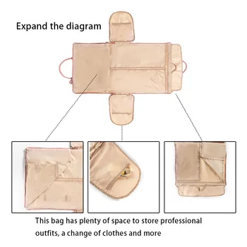 New Design Leather 2 in 1 Convertible Folding Shoes Compartment Luggage Duffle Garment Duffel Bag 5