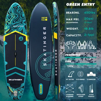 Skatinger 11'6'' X 35'' X 6'' Inflatable Paddle Board for Adults Paddle Gonflables Sup Board Prancha Paddle 4