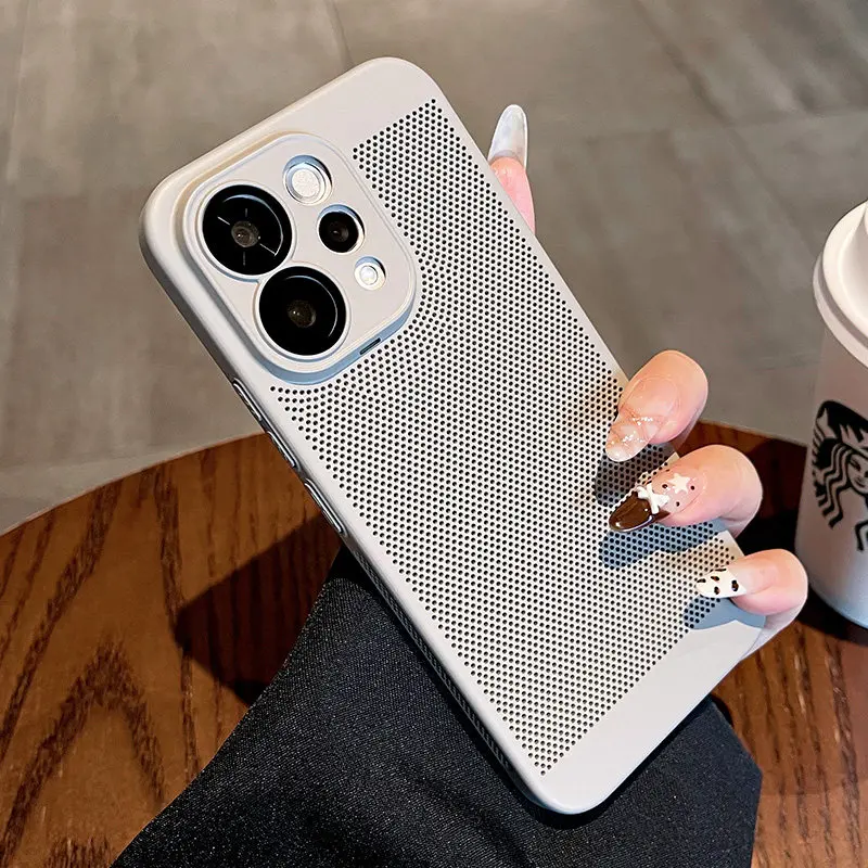 Fashion Colored Heat Dissipation Skin-Friendly Ice Sensation PC Phone Case Cover