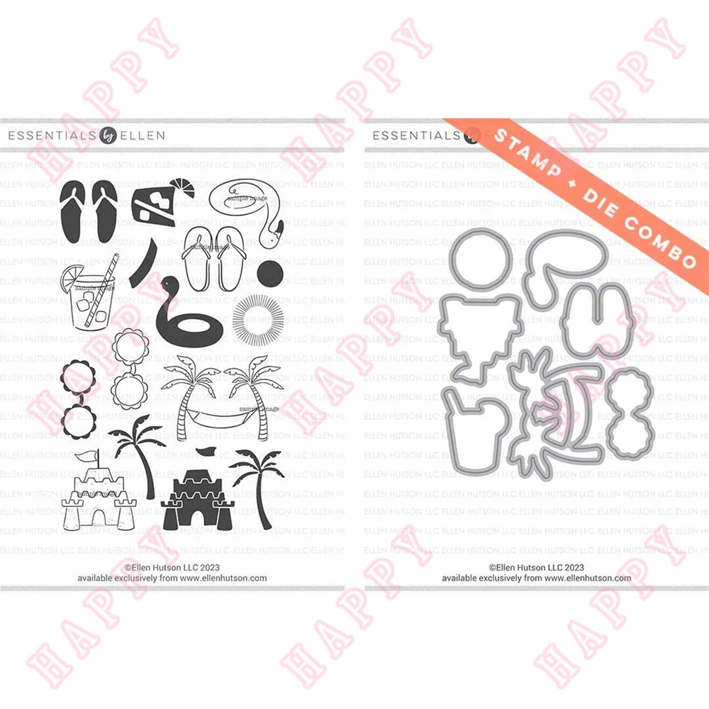

Summer Doodles Metal Cutting Dies Stamps Decoration Scrapbooking Diary Paper Craft DIY Greeting Card Handmade Embossing Template