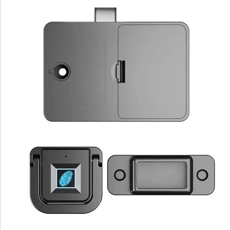 Fingerprint Locks, Black Keyless Smart Drawer Lock, Biometric Fingerprints, Baby Security Lock, Home Bedside Locker Door Padlock, Cabinet Lock, Child Lock, Door Lock, Safety Lock